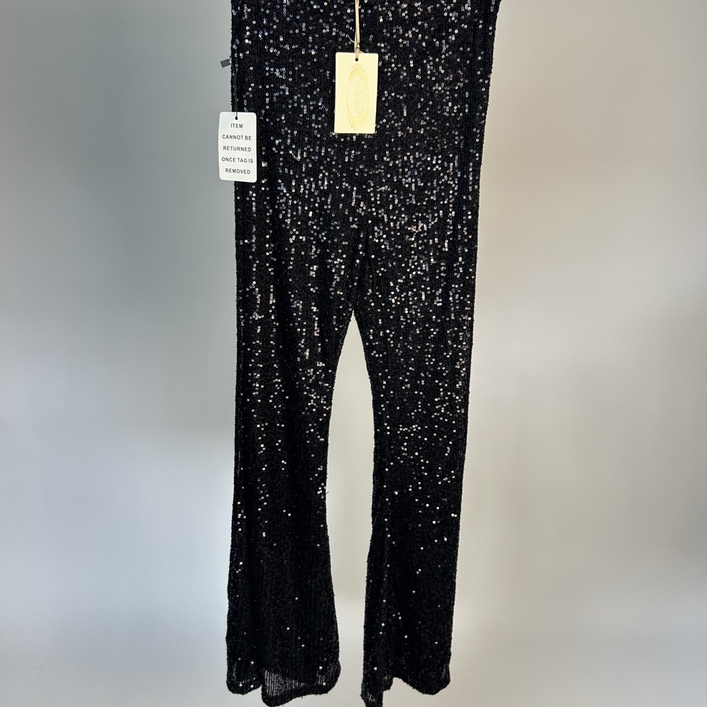 Joyfolie Zadie Sequin Flare Pants